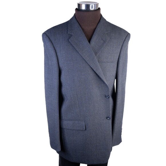 Pronto Uomo Men's Sport Coat Blazer Jacket Two Button Textured Wool Size 48L - Picture 2 of 13